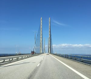 Mitten auf der Öresundbrücke... Bye Bye Schweden