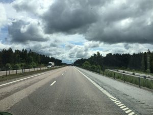 Leere schwedische Autobahn