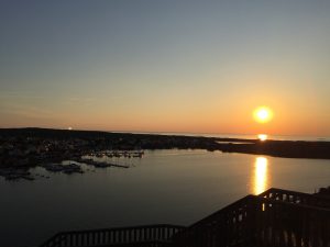 Sonnenuntergang - Blick von der Brücke über Smögen